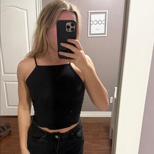 Black Women's High Neck Top